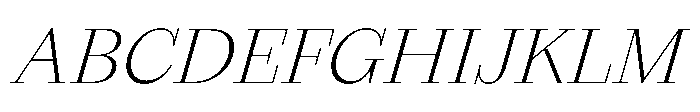 Seraphine Headline Extra Light Italic Font UPPERCASE