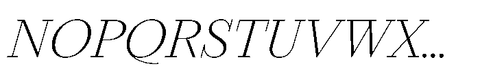 Seraphine Headline Extra Light Italic Font UPPERCASE