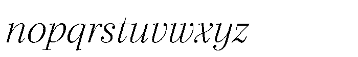 Seraphine Headline Extra Light Italic Font LOWERCASE