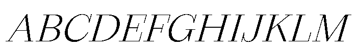 Seraphine Headline Light Italic Font UPPERCASE