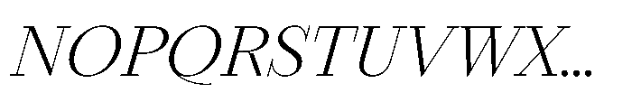 Seraphine Headline Light Italic Font UPPERCASE