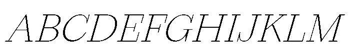 Seraphine Headline Thin Italic Font UPPERCASE