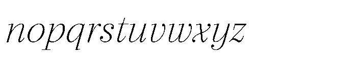 Seraphine Headline Thin Italic Font LOWERCASE