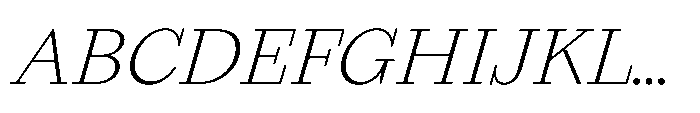 Seraphine Text Extra Light Italic Font UPPERCASE