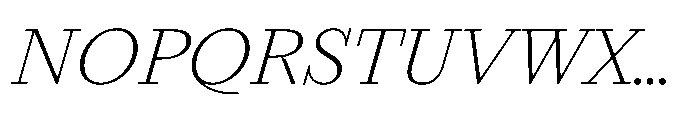 Seraphine Text Extra Light Italic Font UPPERCASE