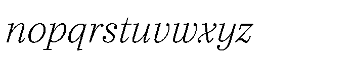 Seraphine Text Extra Light Italic Font LOWERCASE