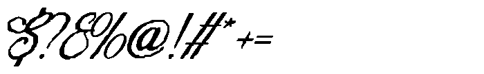 Seratonin Inkbleed Font OTHER CHARS