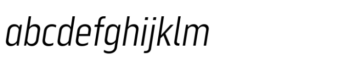 Serca Condensed Light Italic Font LOWERCASE