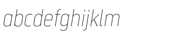 Serca Condensed Thin Italic Font LOWERCASE