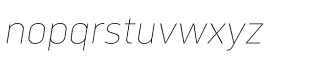 Serca Thin Italic Font LOWERCASE