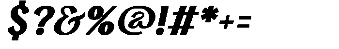 Serelia Bold Italic Font OTHER CHARS