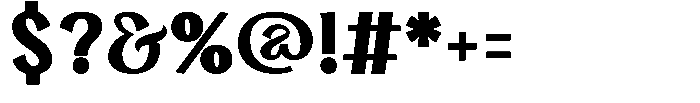 Serelia Bold Font OTHER CHARS