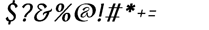 Serelia Light Italic Font OTHER CHARS