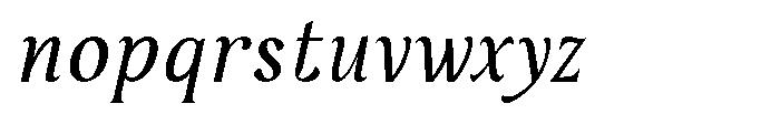 Serelia Light Italic Font LOWERCASE