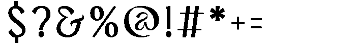 Serelia Light Font OTHER CHARS