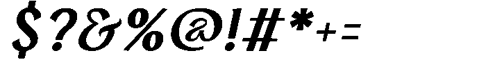 Serelia Medium Italic Font OTHER CHARS