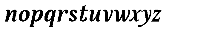 Serelia Medium Italic Font LOWERCASE