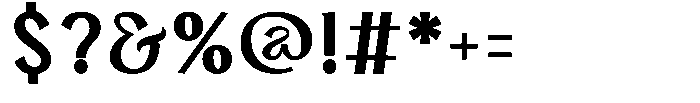 Serelia Medium Font OTHER CHARS