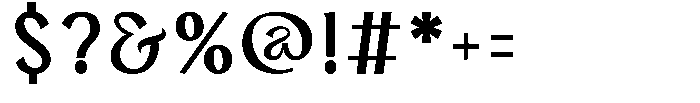 Serelia Regular Font OTHER CHARS