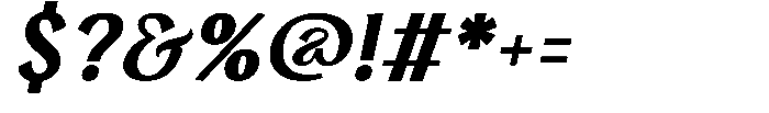 Serelia Semi Bold Italic Font OTHER CHARS
