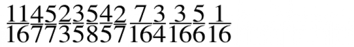 Seri Fractions Vertical Plain Font LOWERCASE
