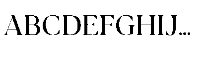 Sericate Font UPPERCASE