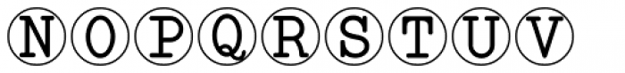 Serif Circle Callouts JNL Font UPPERCASE