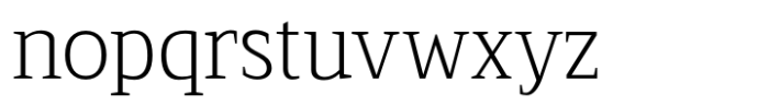 Serif Modern Extra Light Font LOWERCASE
