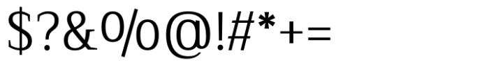 Serif Modern Light Font OTHER CHARS