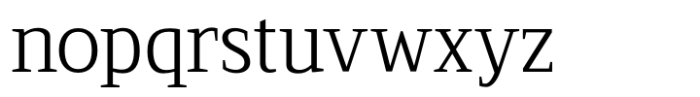Serif Modern Light Font LOWERCASE