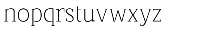 Serif Modern Thin Font LOWERCASE