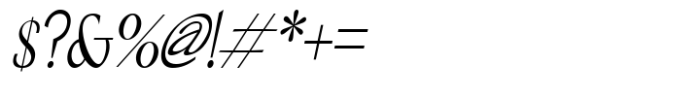 SerifClub Light Italic Font OTHER CHARS