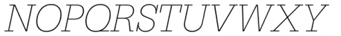 Serifa BEF XLight Italic Font UPPERCASE