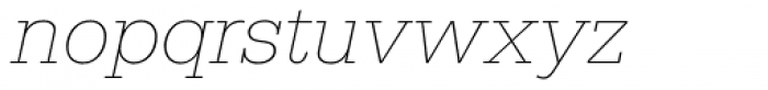 Serifa BEF XLight Italic Font LOWERCASE