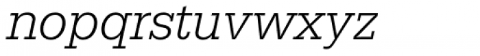 Serifa SB Light Italic Font LOWERCASE