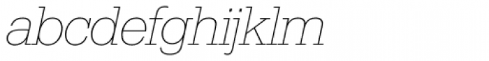Serifa SH ExtraLight Italic Font LOWERCASE