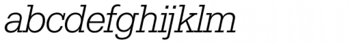 Serifa SH Light Italic Font LOWERCASE