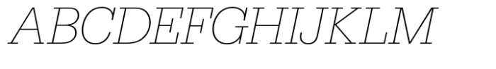 Serifa Std Thin Italic Font UPPERCASE