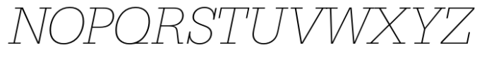 Serifa Std Thin Italic Font UPPERCASE