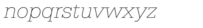 Serifa Std Thin Italic Font LOWERCASE