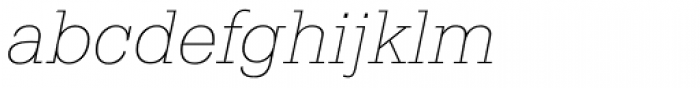 Serifa Thin Italic Font LOWERCASE