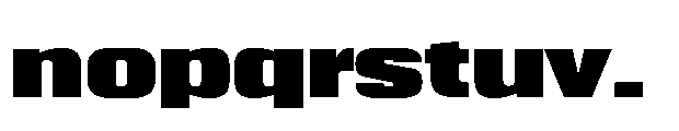 Serifenlose Linear Antiqua SLA Ultra Expanded Font LOWERCASE