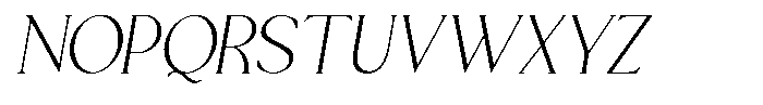 Serinca Italic Font UPPERCASE