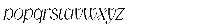 Serinca Italic Font LOWERCASE