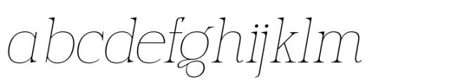 Serling Galleria Thin Italic Font LOWERCASE