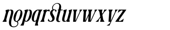 Serofa Oblique Font LOWERCASE