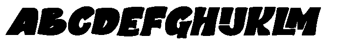 Seromut Display Seromut Slant Regular Font UPPERCASE