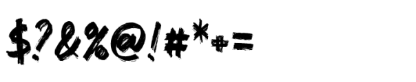 Sertter Brush Font OTHER CHARS