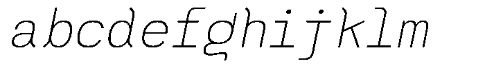 Serua Mono Extra Light Slanted FONT