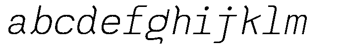 Serua Mono Light Slanted FONT